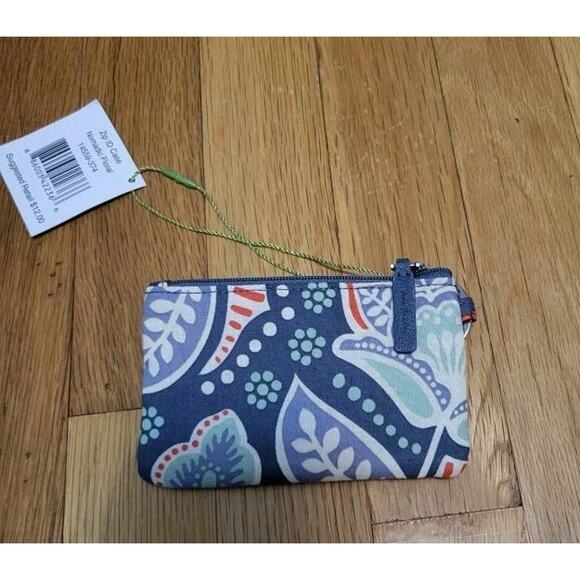 Vera Bradley ID Case Wallet Nomadic Floral Pattern Keychain Zip Coin Purse NWT - Picture 2 of 8